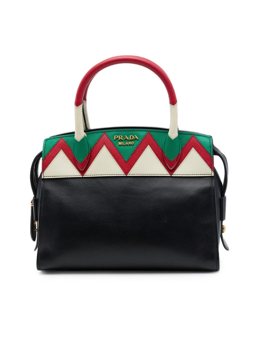 Prada Small Saffiano Trimmed City Calf #374364P88B